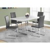 Monarch Specialties Dining Table 60Inch Rectangular Kitchen Dining Room Laminate White Contemporary Modern - 4 of 4