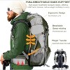 50L Hiking Backpack, Waterproof Camping Essentials Bag with Rain Cover, 45+5 Liter Lightweight Backpacking - 3 of 4