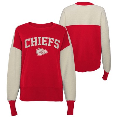 NFL Kansas City Chiefs Women's Crew Fleece Sweatshirt - L