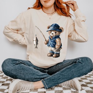 Simply Sage Market Teddy Bear Fisherman Garment Dyed Long Sleeve - 1 of 4