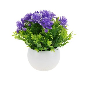 Unique Bargains Artificial Plants Semi-circle Lotus Bowl Plastic 3.74"x3.74"x10.63" 1 Pc - 1 of 4