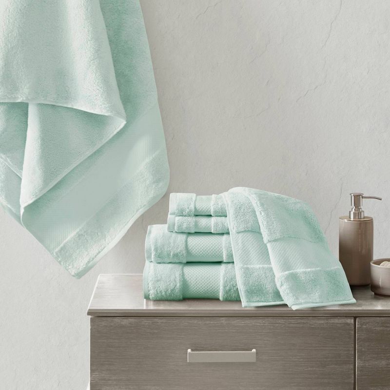 Turkish 100% Cotton 6pc Absorbent Ultra Soft Bath Towel Set, 4 of 12
