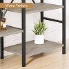 Tall Bookshelf for Living Room Triple-Tier Wide Industrial-Style Metal Bookshelf for Bedroom Home Office - 4 of 4