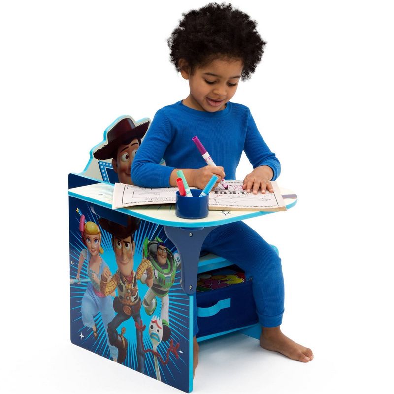 Disney Pixar Toy Story 4 Kids&#39; Chair Desk with Storage Bin - Delta Children, 5 of 10