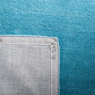 Turquoise Handmade Wool 9' x 12' Tufted Area Rug