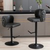 Swivel Barstools Adjusatble Seat Height, PU Upholstered Bar Stools with the whole Back Tufted, for Home Pub and Kitchen Island（Set of 2） - 4 of 4