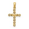 Black Bow Jewelry 14k Yellow or White Gold 1/10 Ctw Diamond Small Cross Pendant, 10x20mm - 3 of 4
