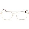 Calabria 8151 Mens Aviator Reading Glasses | Lightweight & Comfortable | Metal Frame | Silicone Nose Pads | 5.25 x 1.6 | Brown | +1.50 - 2 of 4