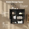 Tangkula Bathroom Wall Cabinet w/Fluted Doors Adjustable Shelf Open Storage Cube - 4 of 4