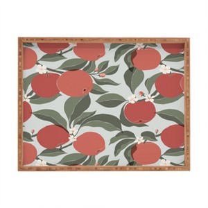 Cuss Yeah Designs Abstract Red Apples Rectangular Tray - Deny Designs - 1 of 2