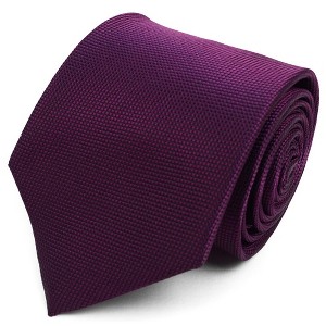 Men's Solid Color Microfiber Poly Woven 3.25 Inch Wide And 57 Inch Long Necktie - 1 of 4