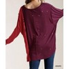 Women's Contrast Color Raw Edge Long Sleeve Top - umgee - 2 of 4