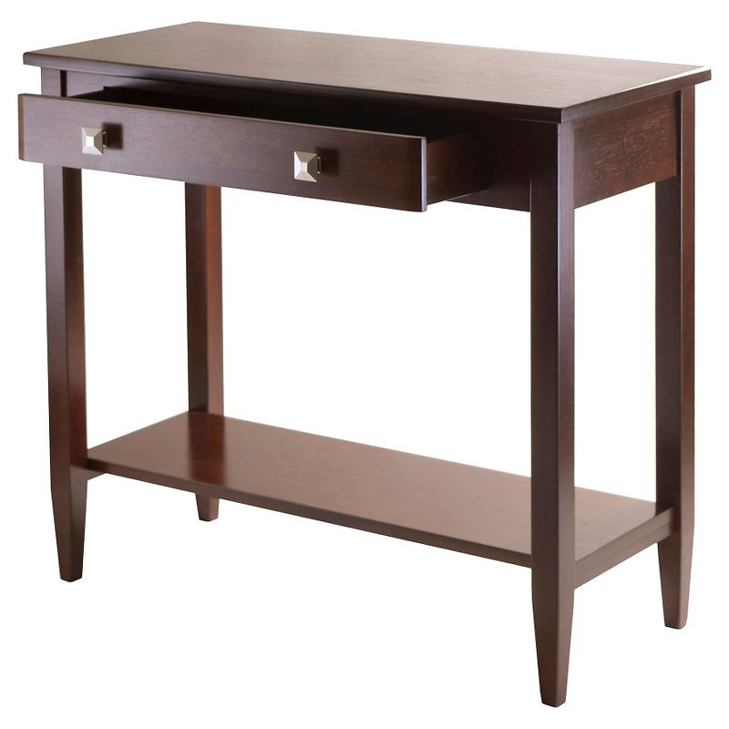 Richmond Console Table with Tapered Leg Walnut Finish - Winsome, 3 of 6