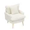 CAVINAS Luxury Corduroy Accent Chair,Plush Single Sofa Chair with Ergonomic Back Support,Comfy Sitting Chair for Living Room,Bedroom,Office - 2 of 4