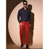 INSPIRE CHIC Men's Straight Leg Button Down Party Shiny Sequin Dress Pants - 4 of 4