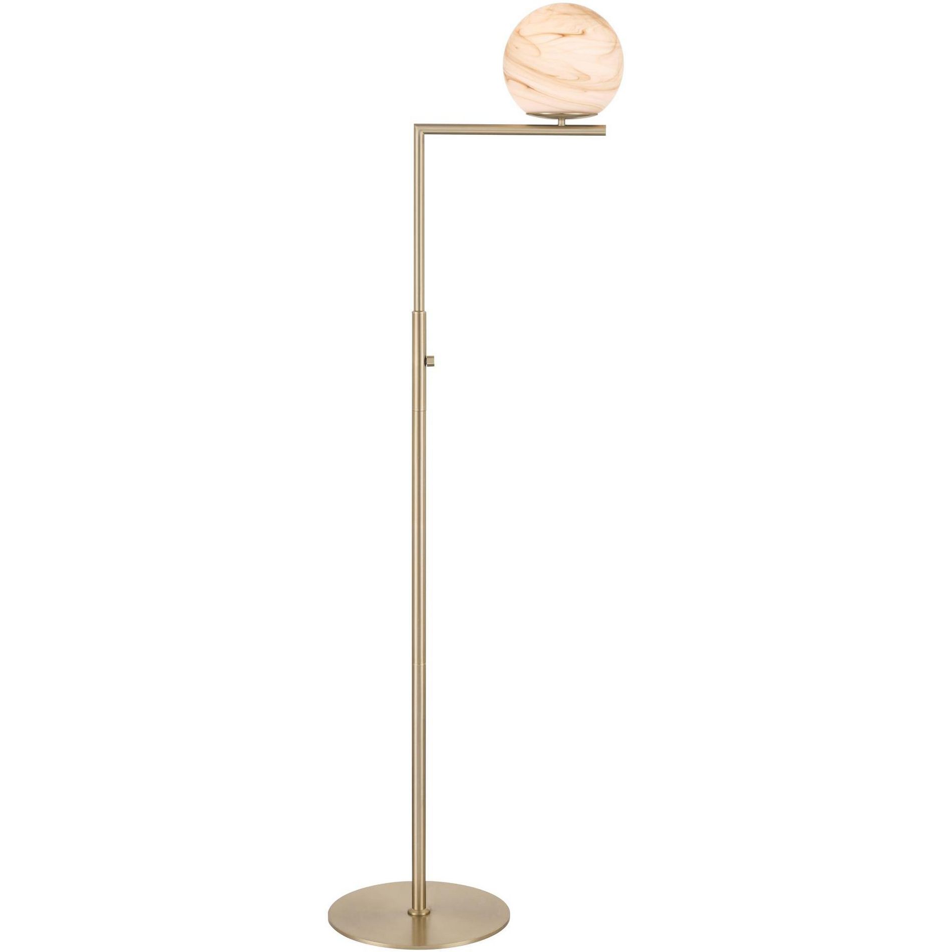 Possini Euro Design Possini Euro Jupiter 62 1/2" High Soft Brass and Glass Floor Lamp