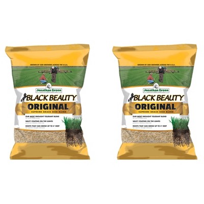 Jonathan Green 10315 Drought Tolerant Black Beauty Original Grass Seed Mix for Partial Shade Clay Soil Covers Up To 7,500 Square Feet, 25 lbs (2 Pack)