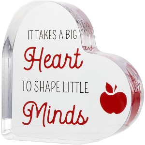 Pavilion Gift Company - Heart - 3.5" Acrylic Heart Plaque - Wall Sign Panels - 1 of 4