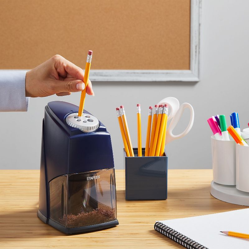 MyOfficeInnovations ClassMate 6-Hole Electric Pencil Sharpener Blue (21833) 356294, 3 of 6
