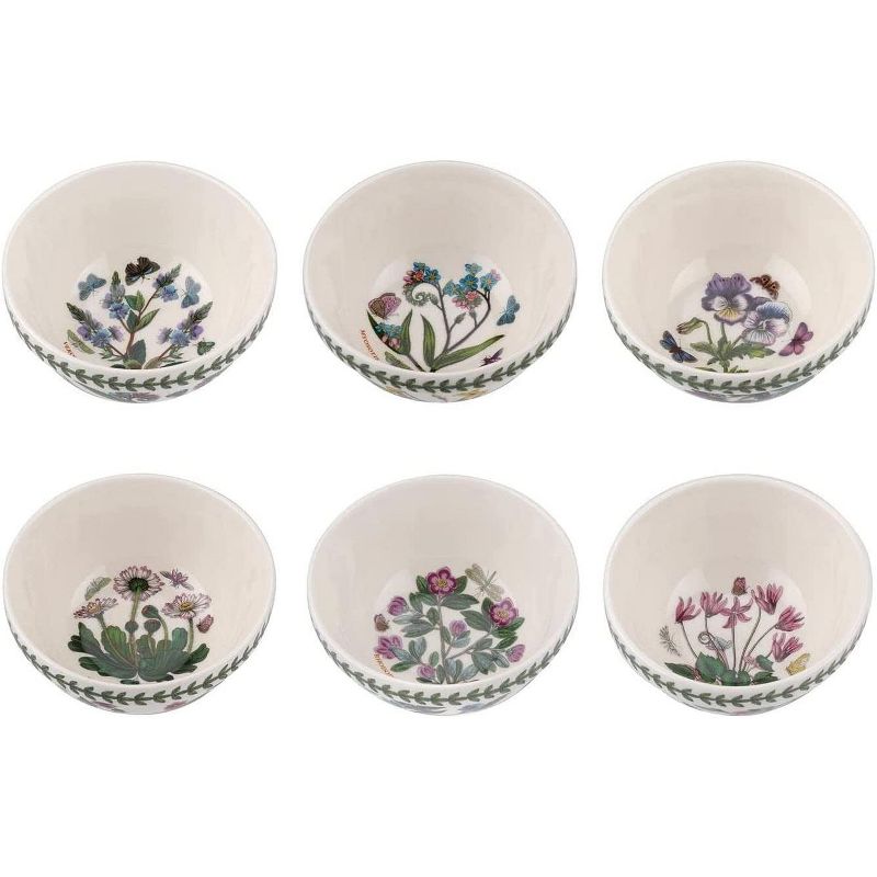 Portmeirion Botanic Garden Small Stacking Bowls, Set of 6, Made in England - Assorted Floral Motifs, 5 Inch, 1 of 8