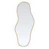 Aghana Digitals Gold Oblong Wall Mirror - Elegant Minimalist Design, 23.6x9.8in, Synthetic Glass - 2 of 4