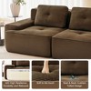153" Modern U-Shaped Modular Sectional Sofa for Living Room, Corduroy Fabric,4-Seater Couch with Deep Seat and 2-Movable Ottoman, Camel - 4 of 4