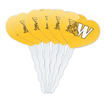 Missouri Western State University Primary Logo Heart Love Cupcake Picks Toppers Decoration Set of 6