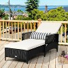Patio Wicker Chaise Lounge Chair with Pillow and Adjustable Backrest - 3 of 4
