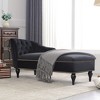 Whisen Velvet Chaise Lounge,Button Tufted Right Arm Facing Lounge Chair with Nailhead Trim & Solid Wood Legs - 2 of 4