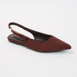 Berness Women's Caitriona Suede Pointed Slingback Flats - 1 of 4