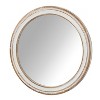 CIPACHO 27.5" Round Farmhouse Wall Mirror - Whitewash Wooden Edge, for Bathroom Vanity, Bedroom & More - 3 of 4