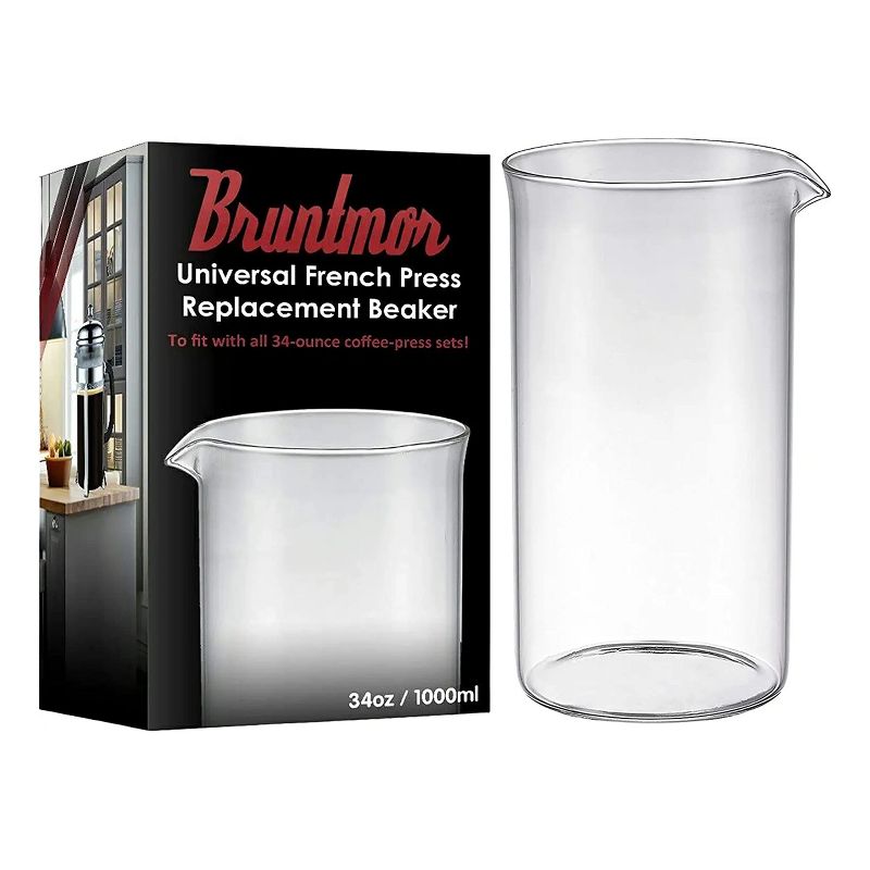 Bruntmor French Press Replacement Glass Beaker Carafe for coffee lovers, 8-Cup Glass, 34 Oz, 5 of 6