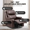 COMHOMA Swivel Rocker Recliner Chair with Heat and Massage, PU Leather Rocking Sofa Home Recliner for Living Room Home Theater Office - 3 of 4