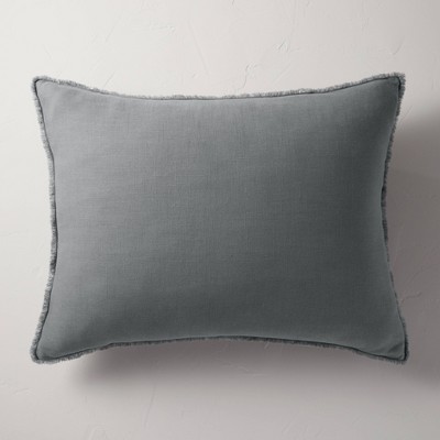 King Euro Heavyweight Linen Blend Throw Pillow White - Casaluna™