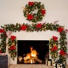 Barton Christmas Artificial Pre-Lit Teardrop Swag Wreath Garland Ornaments - 2 of 4