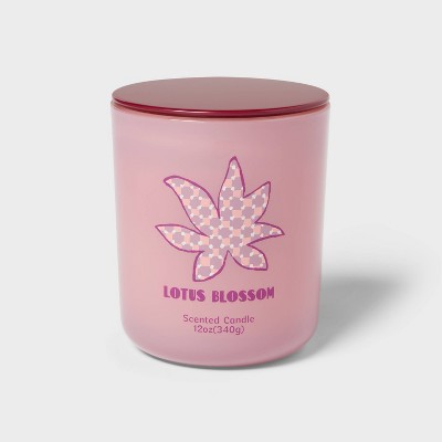 12oz Jar Candle with Lid Lotus Blossom - Room Essentials™