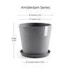 Ecopots Amsterdam Durable Modern Round Indoor/Outdoor Recycled-Based Composite Flower Pot Planter - 3 of 4