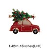 Unique Bargains Christmas Brooches YNCP6254 Alloy Dripping Wax Red 1.42"x1.18" 1 Pc - 3 of 4