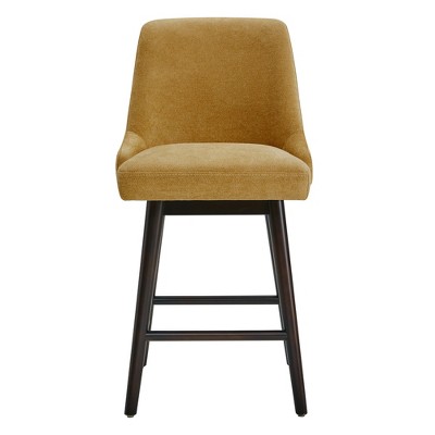 Spruce&Spring Upholstered Counter Height Swivel Barstool with Back