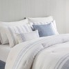 Okak All Size 6-Piece Cotton Jacquard Striped Bed Comforter Set with Decorative Pillows,Oversized Quilt Bedding Sets,Machine Washable - 3 of 4