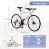 KTMBDW Hybrid Bikes, 21 inch Road Bike 24 Speed with Lightweight Aluminum Frame, 700C Wheels, Hybrid Bicycle for Men Adults, City Commuters - 3 of 4