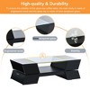 NicBex 44.8 Inch Rectangle Glass Top Coffee Table with Open Shelves and Cabinets,Center Table for Living Dining Room - 4 of 4