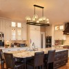 PAKOKULA 10 light Black Rustic Linear lsland Chandelier with Clear Bubble Glass Shade - 3 of 4