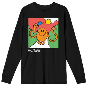 Mr. Men And Little Miss Classic Mr. Tickles Crew Neck Long Sleeve Men's Black Tee - 1 of 3