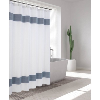 Unique Turkish Cotton Shower Curtain Blue - Enchante Home