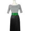 Elerevyo Women's Big Double-Flower Stretchy Elastic Wide Chunky Dress Waistband Belts - 4 of 4