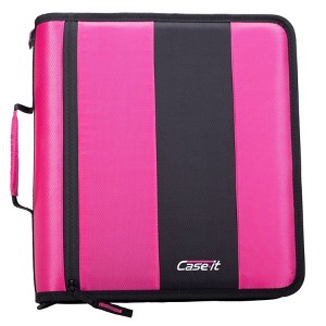 Case-It The Classic Zipper Binder - 2 Inch O-Rings - Multiple Pockets - 800 Sheet Capacity - Comes with Shoulder Strap - 1 of 3