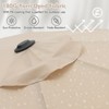 Tangkula 13 FT Patio Umbrella Double-Sided Market Umbrella with 36 Solar-Powered LED Lights Cross Base Included Beige/Grey/Navy/Red/Tan - 3 of 4