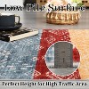 10'x13' Washable Area Rug, Large Boho Carpet with Non-Slip Backing, Soft Low Pile Stain-Resistant Rug for Bedroom, Dining Room, Farmhouse, Red - 4 of 4