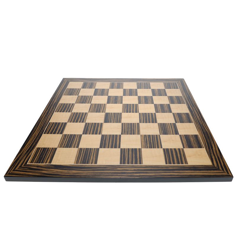 WE Games Deluxe Chess Board, Zebra & Natural Wood 19 in, 2 of 8